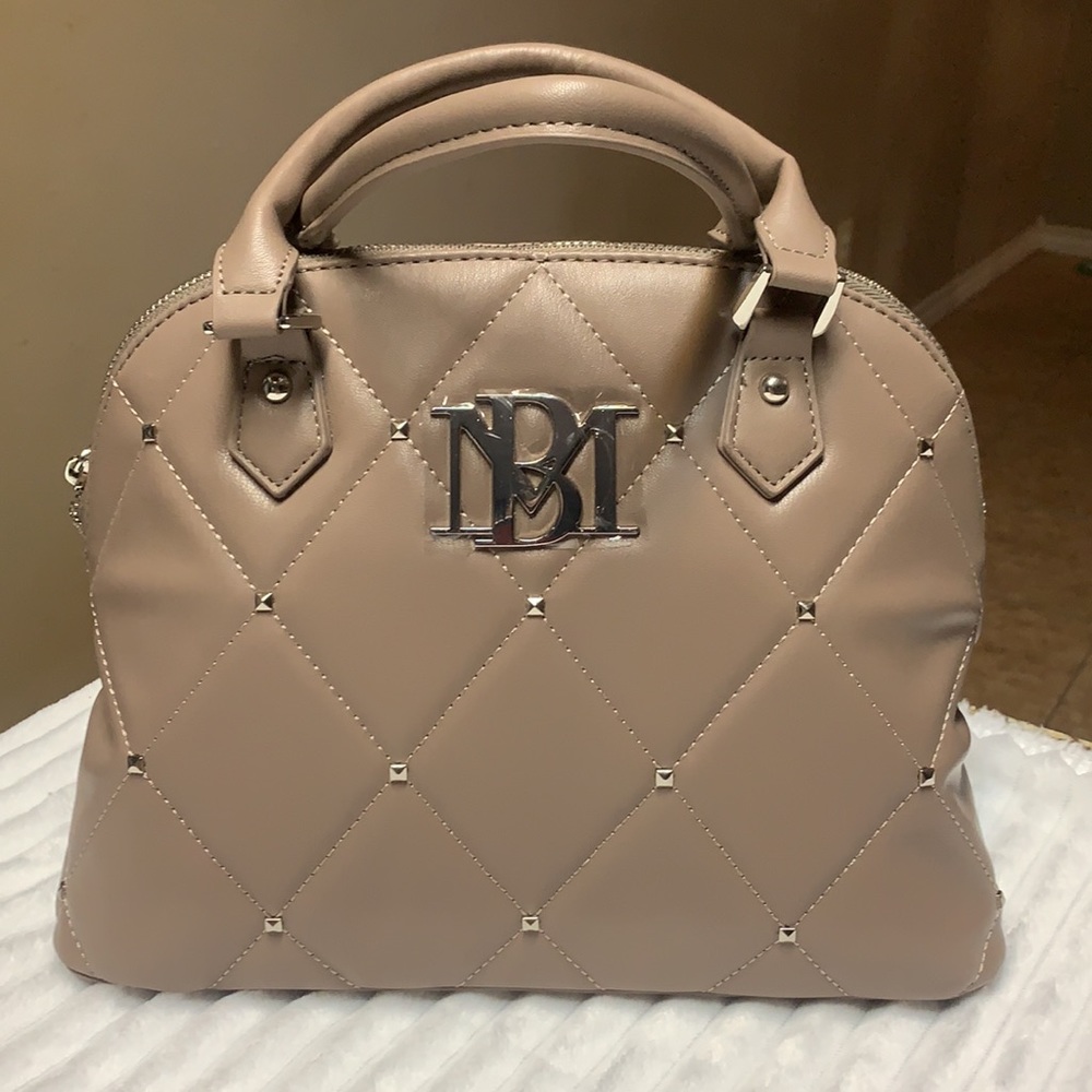 Badgley Mischka Big Quilted Dome with Studs Bag
